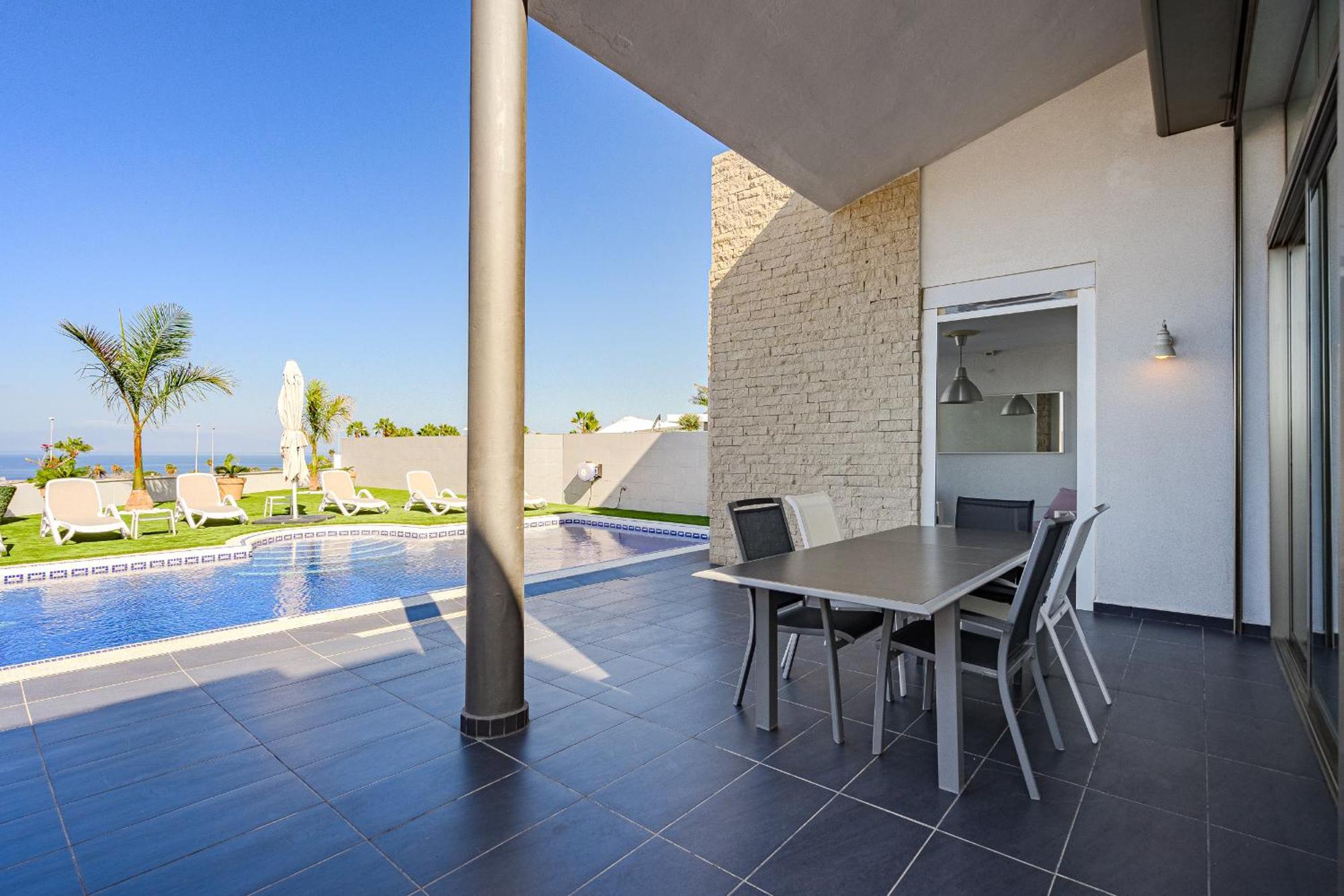 Villa Elisabetta, Luxury Villa With Heated Pool Ocean View In Adeje, Tenerife Costa Adeje  Exteriér fotografie